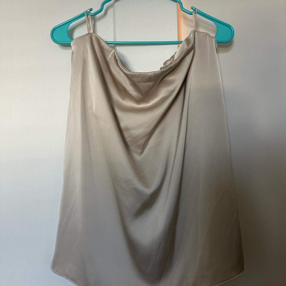 Zara Beige Satin tube Top